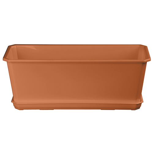 Ящик балконный Homver Basil 221600632/01, терракотовый, 40 см