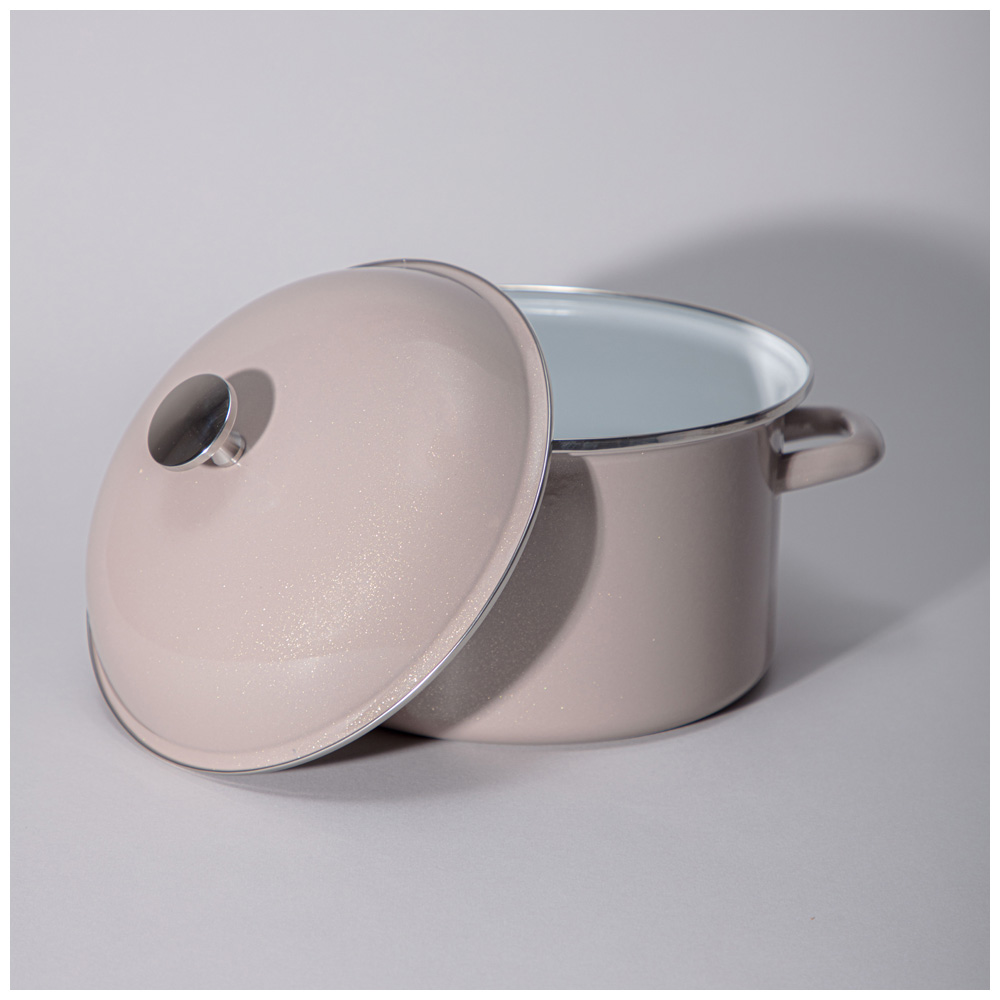 КАСТРЮЛЯ AGNESS ЭМАЛИРОВАННАЯ С ЭМАЛ.КРЫШКОЙ СЕРИЯ, CHARM, 3, 5 Л, 22*12, 5 СМ