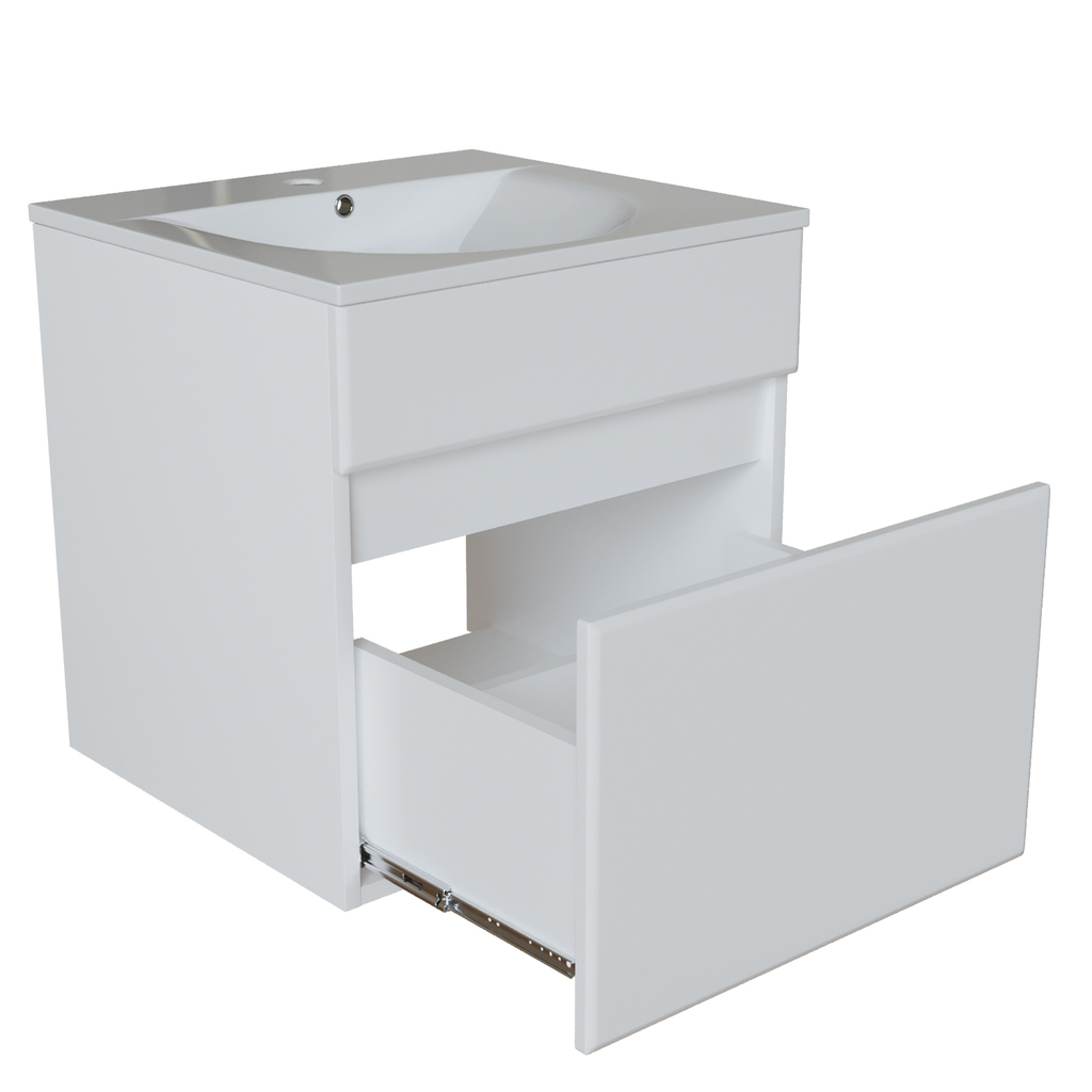 Тумба д/ванной, БРИКС-50,  ОТДЕЛЬНО ПРИОБРЕТАЕТСЯ РАКОВИНА подвесная под раковину, Breeze 50, мебельный, Sanita Luxe, ПВХ, раковина в комплект не входит