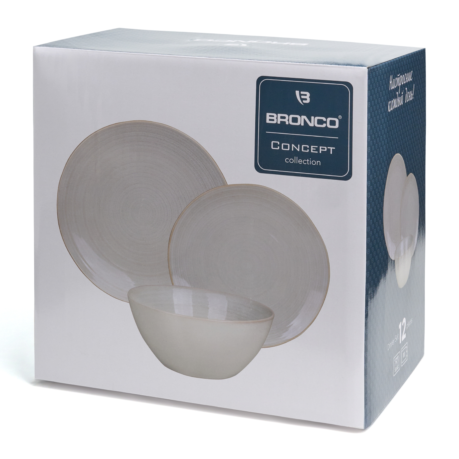НАБОР ОБЕДЕННЫЙ BRONCO, CONCEPT, НА 4ПЕР. 12 ПР. БЕЖЕВЫЙ