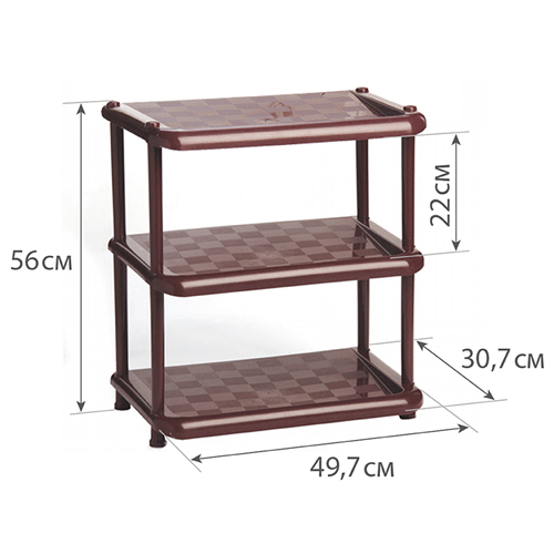 Стойка в прихожую IDEA УНИВЕРСАЛ М 2712, 3 секции, коричневая