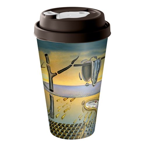 Стакан с крышкой 550 мл Homver 223134690/00, с клапаном, с декором Искусство микс