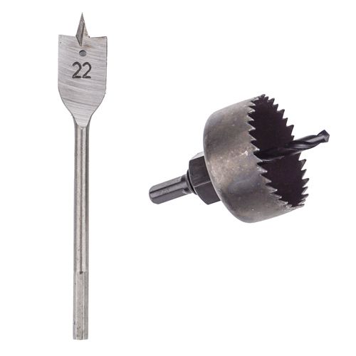 Н-р сверел для врезания замков 3пр Барракуда, коронка 54мм, сверло 22мм, 1/100