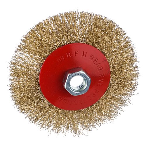 Щетка для УШМ, тарелка, 115мм/М14 Барракуда латунь, 1/80