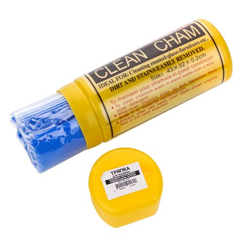 Замша протирочная 43х32см маленькая в тубе, 1/100