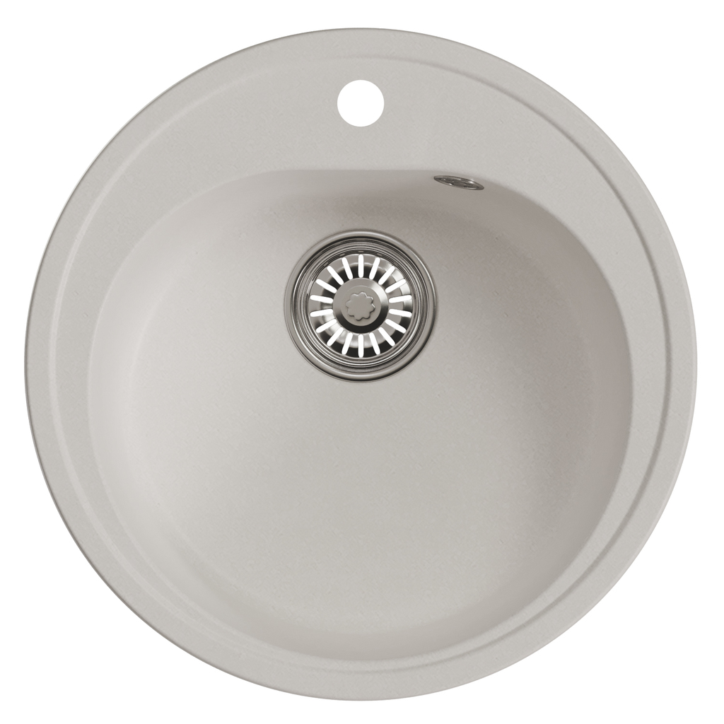 Мойкa ML-GM11 круглая, ультра-белая, 341, 500мм, глуб. чаши 180 NEW