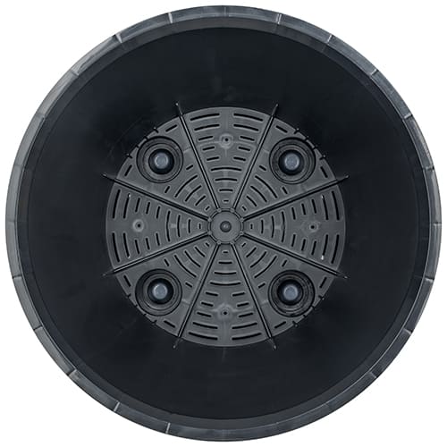 Горшок для цветов 16 л Homver Rosemary 221600435/01, 330 мм, с дренажной вставкой, на колесиках, серый