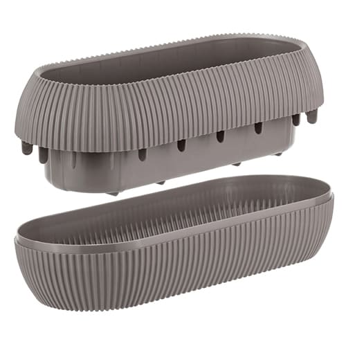 Кашпо 1.3 л IDEA ПИКАНТО М 3210, овальное, французский серый