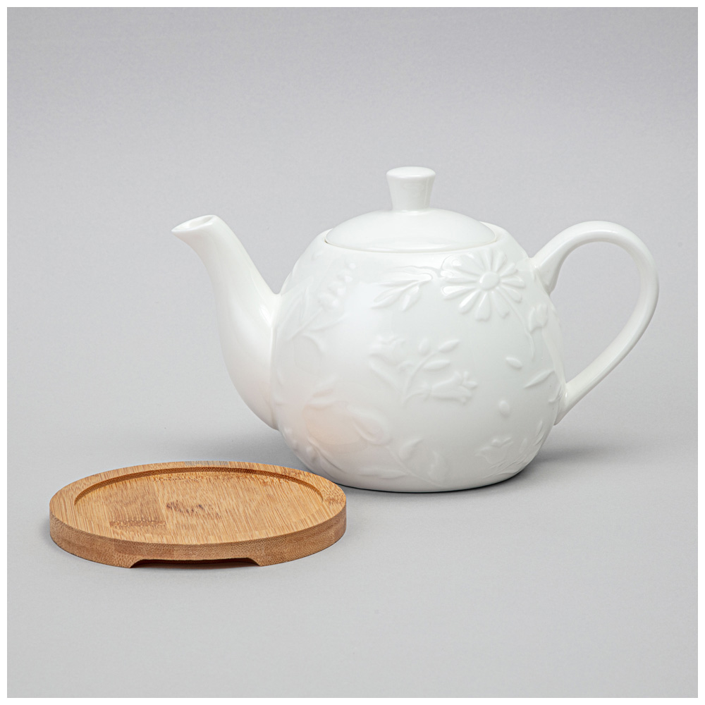 ЧАЙНИК LEFARD, FLOWERS STORY, НА ДЕРЕВ. ПОДСТАВКЕ 22, 5*13*14 СМ 900 МЛ