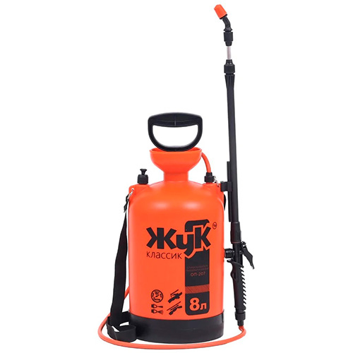 Опрыскиватель 8,0л ЖУК Классик пневматический, ОП-207, термоусадка, алюм телескоп. бр-т, 1/6