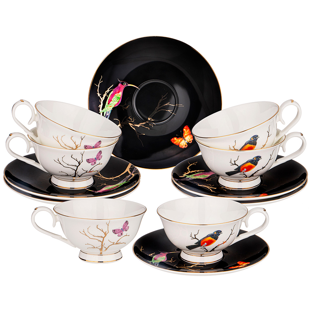 ЧАЙНЫЙ НАБОР LEFARD, РАЙСКИЕ ПТИЦЫ, НА 6 ПЕР. 12 ПР. 200 МЛ, КОР=6НАБ.