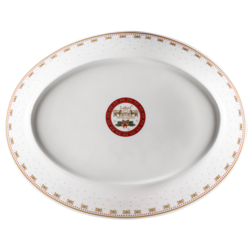 БЛЮДО LEFARD "ТРОЙКА" ОВАЛЬНОЕ 25*19,5*4,5 СМ БЕЛОЕ (КОР=18ШТ.)