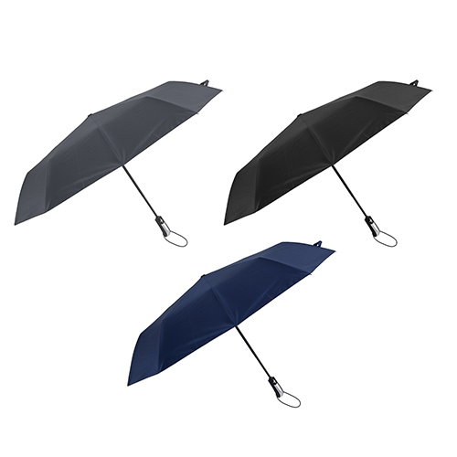 Зонт автомат, усиленный, металл, пластик, полиэстер, винил, d103см, 10 спиц, 3 цвета, 1/56