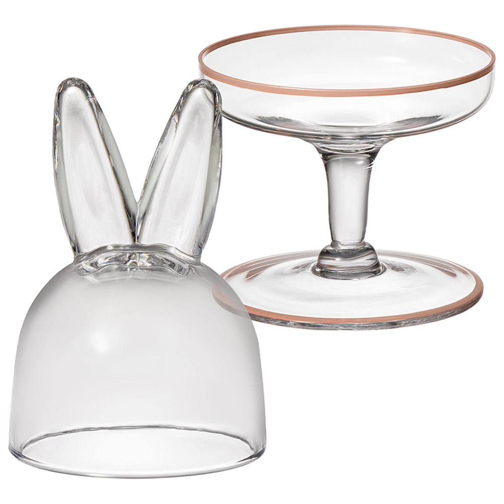 БЛЮДО НА НОЖКЕ С КРЫШКОЙ, RABBIT FAMILY, 12*12*23, 5 СМ