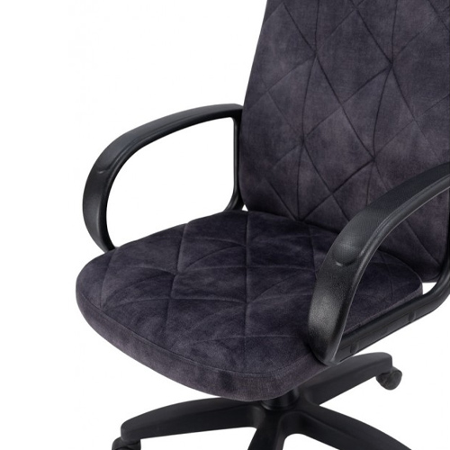 Кресло офисное, компьютерное TRON V2 велюр Prestige, 68х52х51.5 см, темно-серый