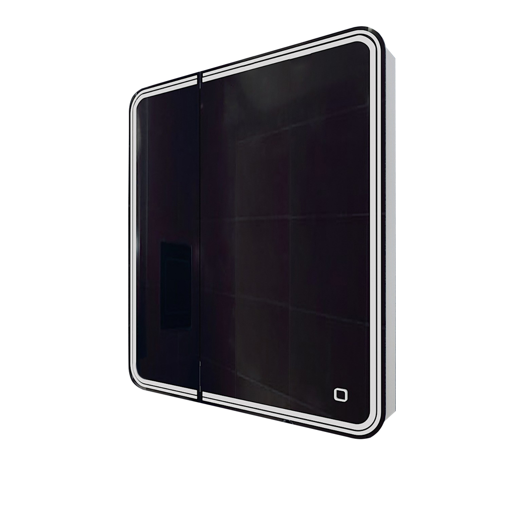 Зеркальный шкаф MIXLINE, Адриана, 700*800, ШВ 2створки, правый, сенсорный выкл, светодиодная подсветка