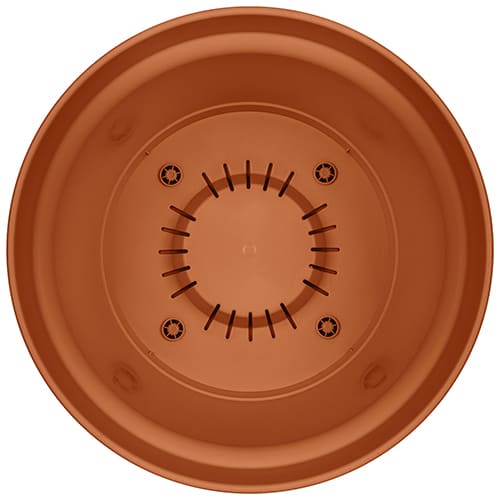 Горшок для цветов 10.7 л Homver Mint 221612232/01, 310 мм, с поддоном, терракотовый