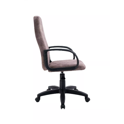 Кресло офисное, компьютерное TRON C1 велюр Standard, хром, темно-бежевый