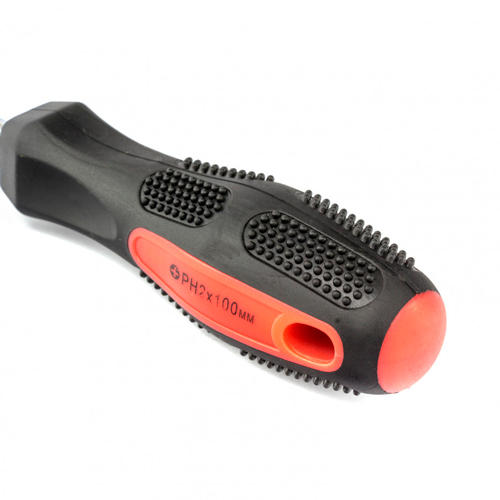 Отвертка 2*100 мм PH2 Anti-Slip, CrV, 2-х компонентная рукоятка// Matrix, 3/12/