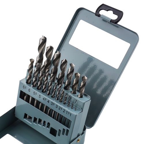 Набор сверл по металлу цилиндрический хвостовик 1-10 мм 19 шт Барракуда стальной кейс, 1/50