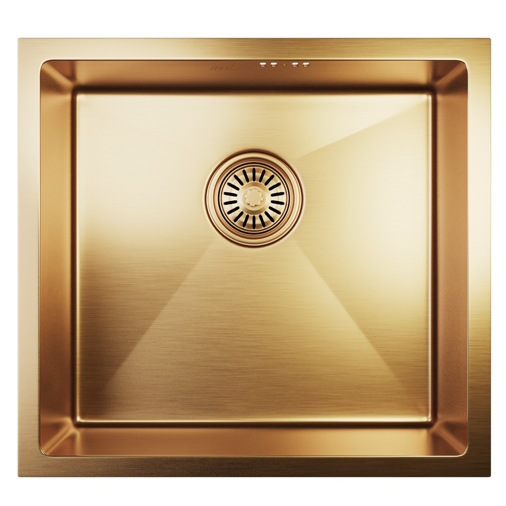 Мойка подст.монтаж 45х42, 3, 0 вып 3 1/2 MIXLINE PRO 20см с сифоном, бронза