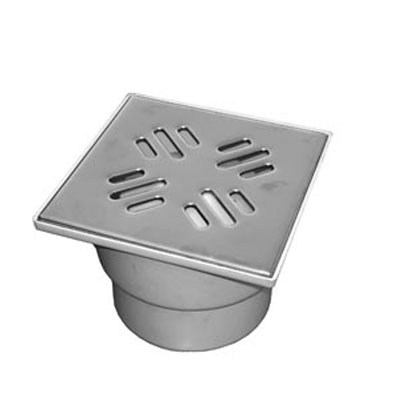 Трап с вертик. спуском 110 мет. решетка, 150*150, ТП- 104 ТАТПОЛИМЕР, 1/24