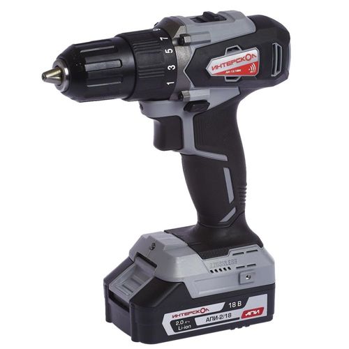 Дрель аккумуляторная ДА 13/18 ВК, кейс Интерскол