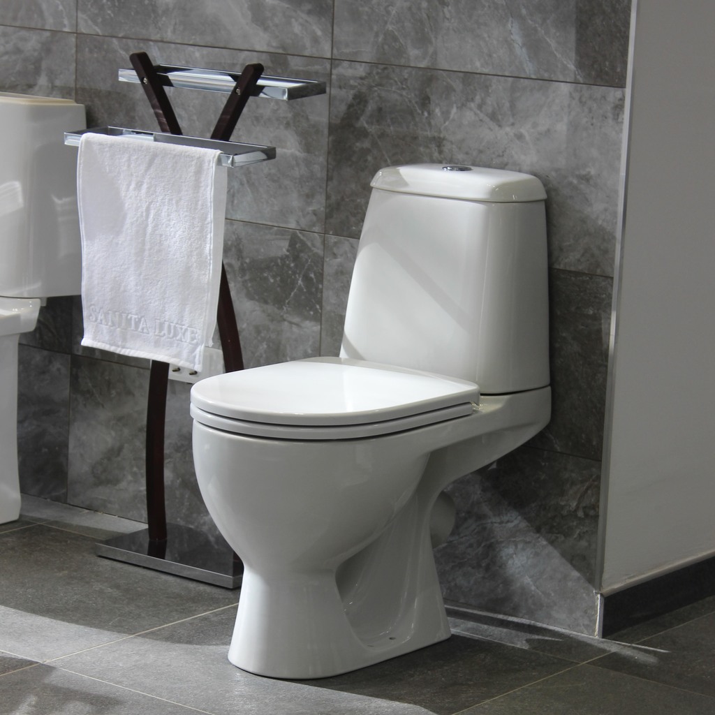 Унитаз-компакт, Max Comfort,  а/вспл, кос, ниж, 2кн.Oliveira, дюро м/лифт, clip up, Sanita L