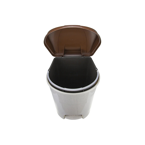 Контейнер для мусора с педалью 11 л, беж. мрамор, 1/6