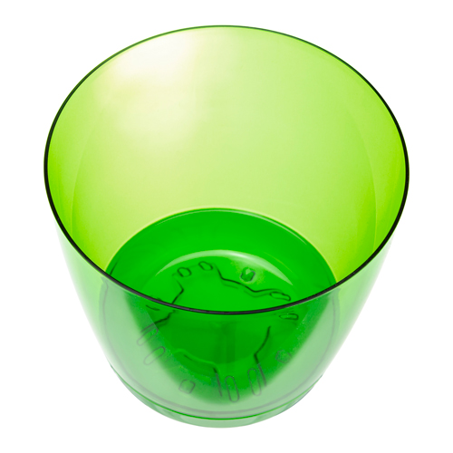 Кашпо 1.5 л IDEA ОРХИДЕЯ М 3050, 140 мм, с поддоном, зеленый прозрачный