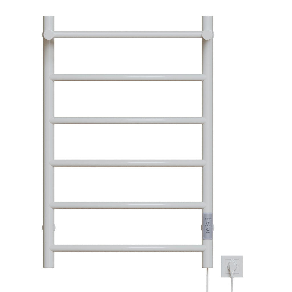 Полотенцесушитель MIXLINE CAPELLA 80х50, таймер, 336Вт, 5 перекладин + ПОЛКА электрический БЕЛЫЙ