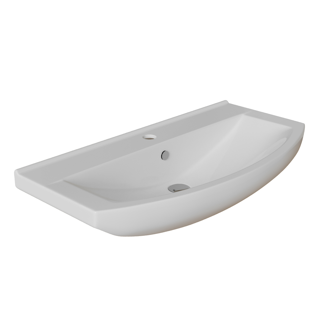 Раковина накладная, Best-85, белая, без кроншт, Sanita Luxe