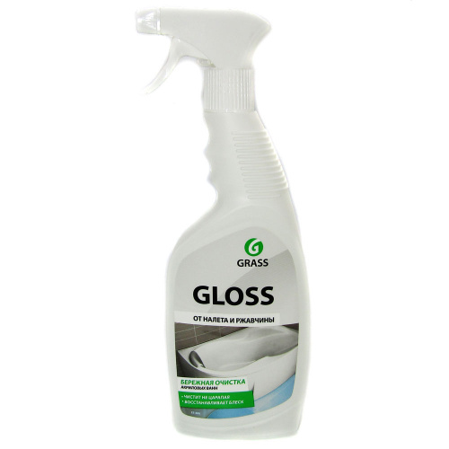 Средство для акриловых ванн и фаянса Gloss, ГРАСС, 600мл, 4/8