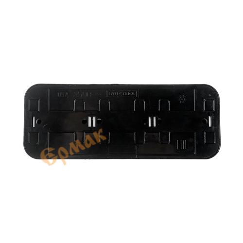 Розетка ОП 3-местн з/к BYLECTRICA, РА16-265, ЧЕРНАЯ, 1/32