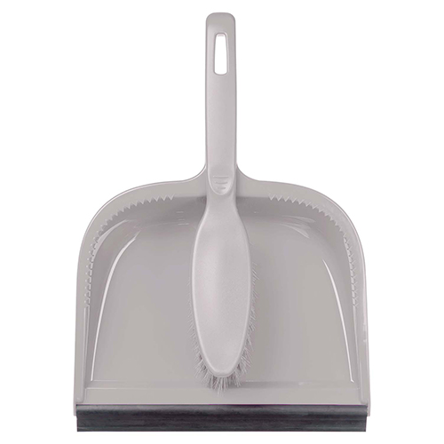 Комплект щетка-сметка Homver Rimo 221241421/04, с квадратным совком, с кромкой, светло-серый