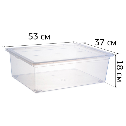 Ящик прозрачный 25 л IDEA М 2353, 530х370х180 мм