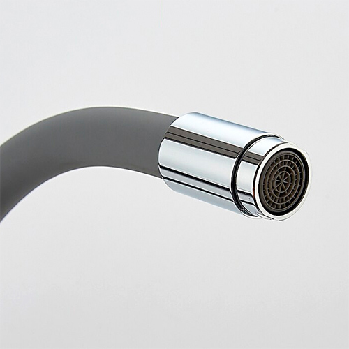 Смеситель для кухни LEDEME 4898-9 шар. серый силиконовый излив, 1/10