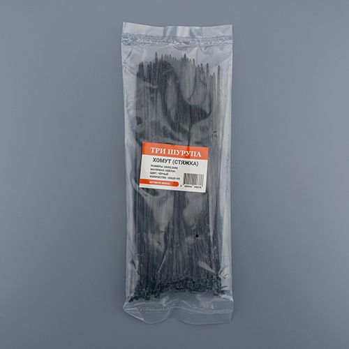 Хомут, стяжка, 200х2,5 нейлон черный 100шт/уп, 5/150