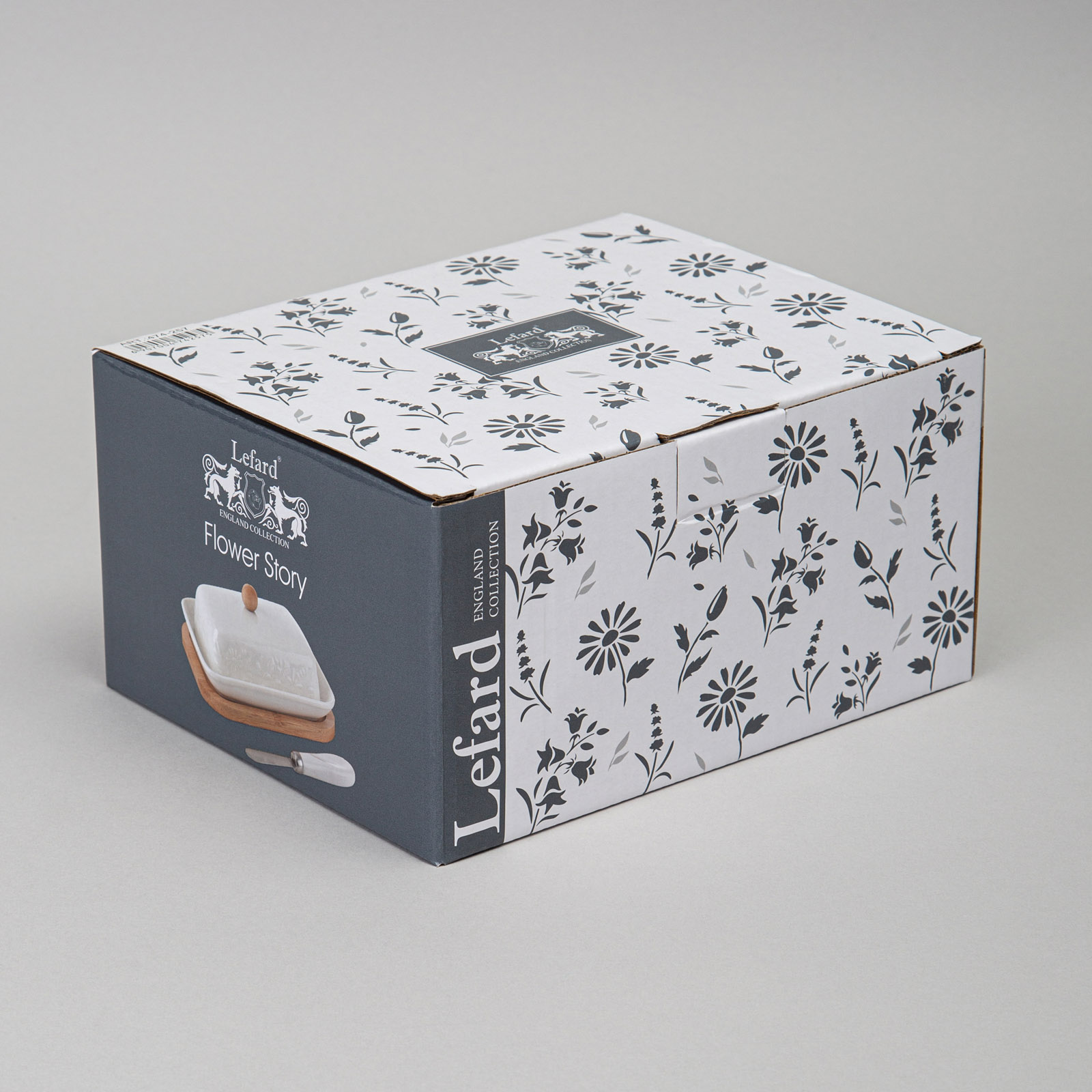 МАСЛЕНКА LEFARD, FLOWERS STORY, С ДЕР. КНОПКОЙ, НОЖОМ ДЛЯ МАСЛА 16, 5*12, 5*8 СМ