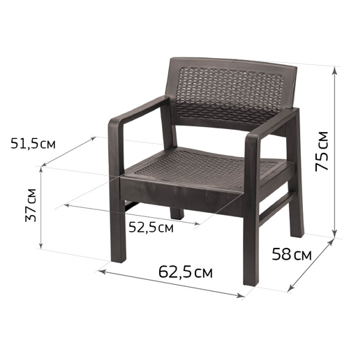 Кресло IDEA РОТАНГ М 4005, коричневый ротанг