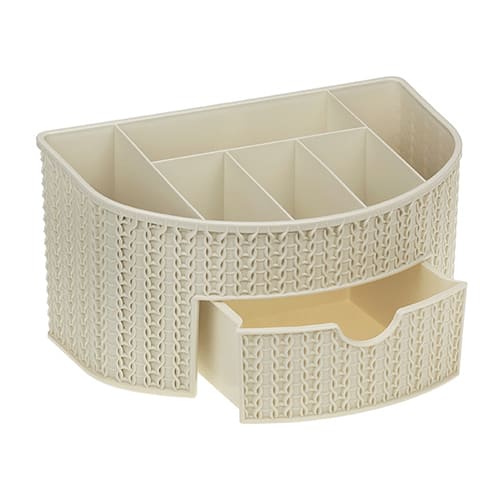 Органайзер IDEA ВЯЗАНИЕ М 2388 с ящиком, белый ротанг