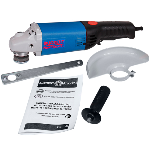 Шлифовальная машина МШУ 5-11-150 кор., 1100Вт, поворотн ручка Фиолент