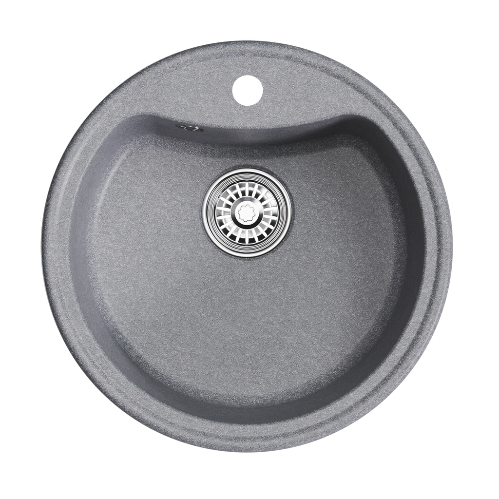 Мойкa ML-GM09 круглая, графит, 342, 510 мм, глуб. чаши 190 NEW