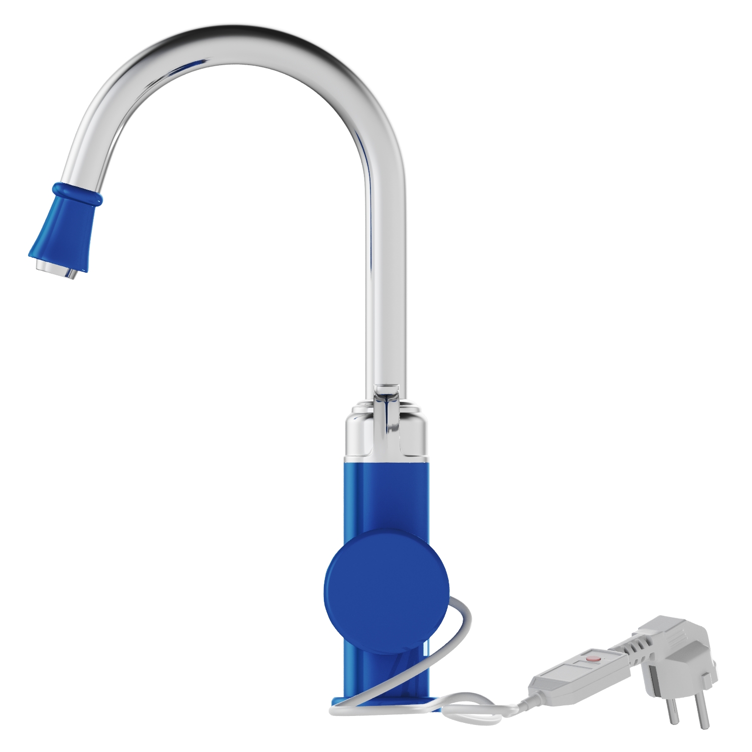 Проточный водонагреватель WH-003 BLUE, 3, 3 кВт, УЗО, кухня, индикатор темп MIXLINE