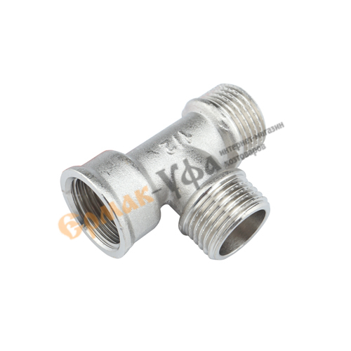 Тройник сантехнич. 1/2 в-н-н никелир. STI, 1/10/140