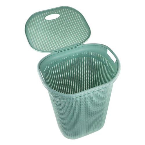 Корзина для белья 55 л IDEA ВЯЗАНИЕ М 2613, фисташковая