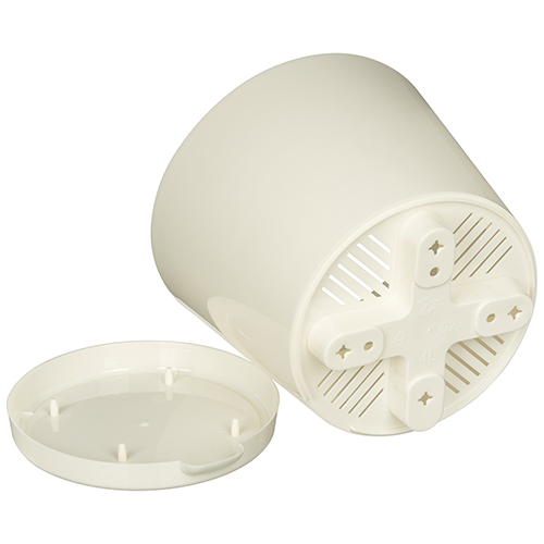 Горшок для цветов 4 л Homver Oregano 221602625/01, 200 мм, с прикорневым поливом, светло-бежевый