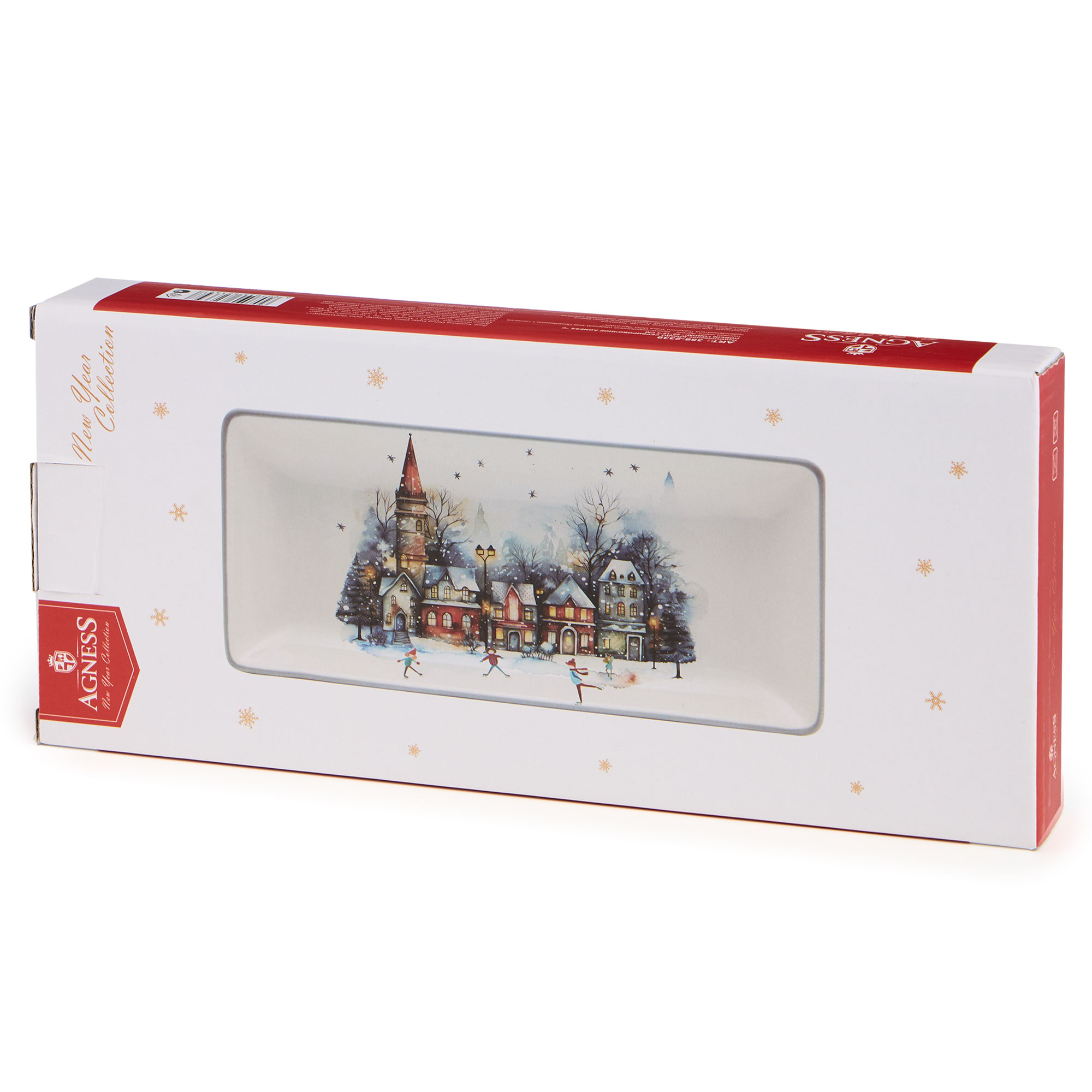 БЛЮДО СЕРВИРОВОЧНОЕ AGNESS, С НОВЫМ ГОДОМ!, 28*12*3 СМ