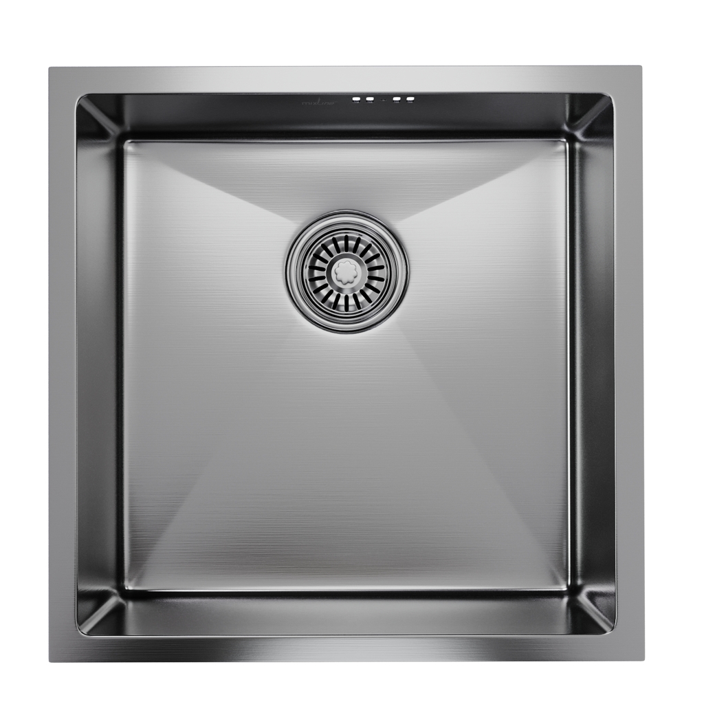 Мойка подст.монтаж 45х45, 3, 0 вып 3 1/2 MIXLINE PRO 20см с сифоном, сатин