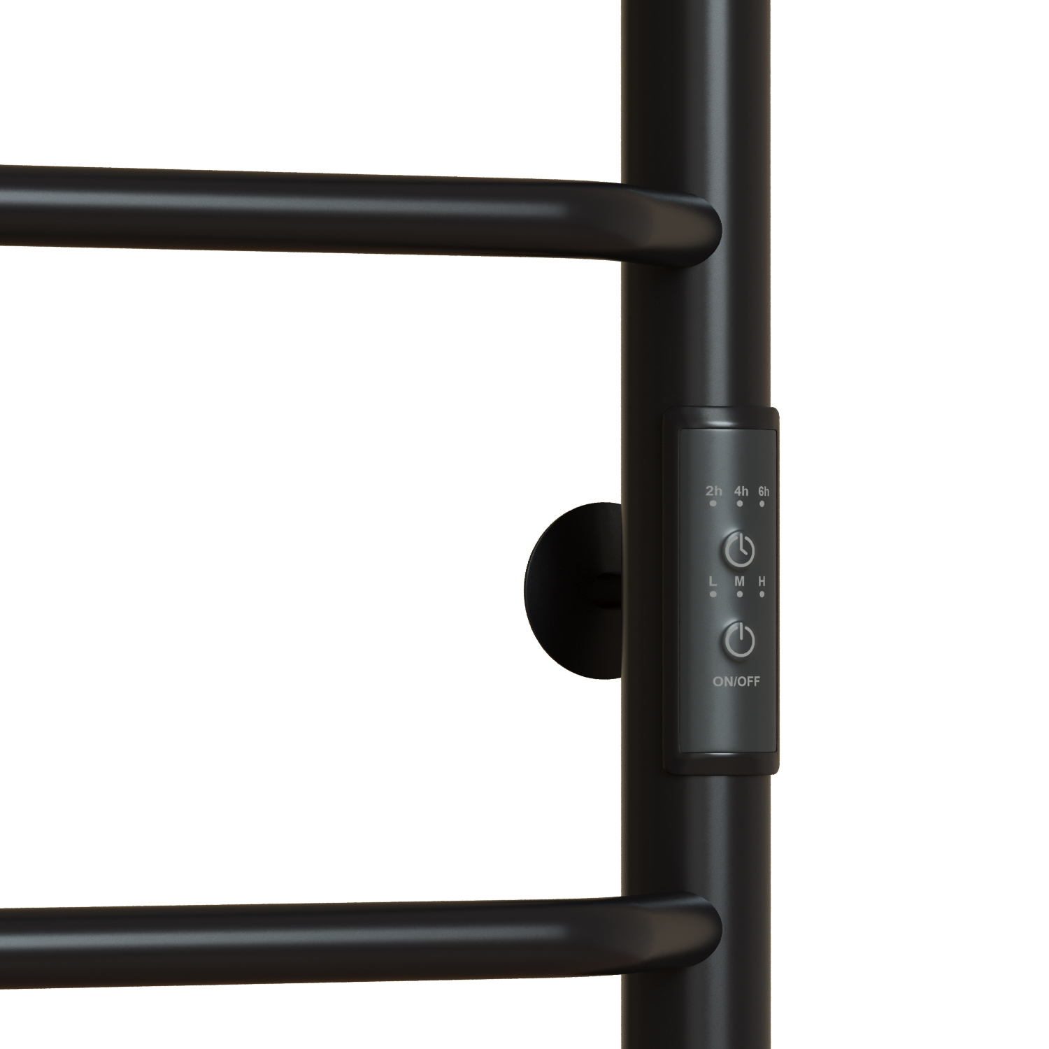 Полотенцесушитель MIXLINE MIRA 60х50, таймер, 251Вт, 3 перекладины + ПОЛКА электрический ЧЕРНЫЙ